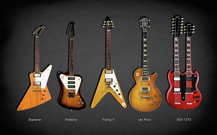 انواع مختلف گیتار الکتریک
